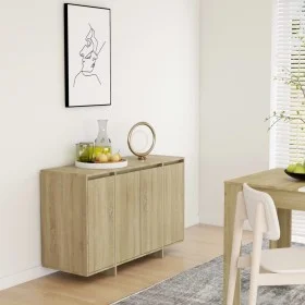 Aparador de madera contrachapada roble Sonoma 120x41x75 cm de vidaXL, Aparadores - Ref: Foro24-809605, Precio: 139,30 €, Desc...