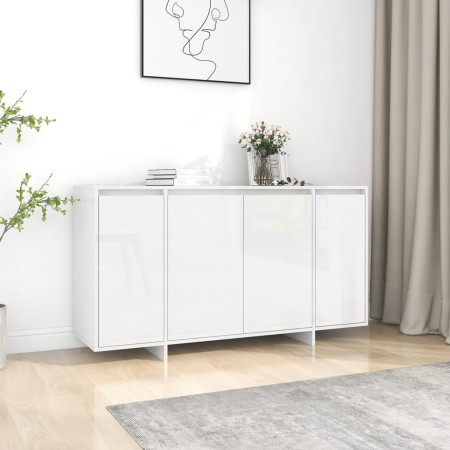 Hochglanzweißes Sperrholz-Sideboard 135x41x75 cm von vidaXL, Sideboards - Ref: Foro24-809599, Preis: 180,06 €, Rabatt: %