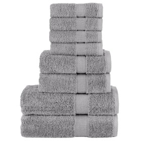 Juego de toallas premium SOLUND 8 unidades gris 600 gsm de , Toallas - Ref: Foro24-137543, Precio: 56,12 €, Descuento: %