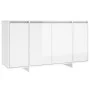 Glossy white plywood sideboard 135x41x75 cm by vidaXL, Sideboards - Ref: Foro24-809599, Price: 180,06 €, Discount: %