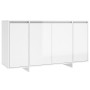 Hochglanzweißes Sperrholz-Sideboard 135x41x75 cm von vidaXL, Sideboards - Ref: Foro24-809599, Preis: 180,06 €, Rabatt: %