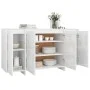 Glossy white plywood sideboard 135x41x75 cm by vidaXL, Sideboards - Ref: Foro24-809599, Price: 180,06 €, Discount: %