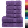 Juego de toallas premium SOLUND 6 unidades morado 600 gsm | Foro24.es | Tu tienda online para hogar, jardín y más Foro24.es
