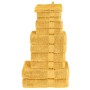 Juego de toallas premium SOLUND 12 unidades dorado 600 gsm | Foro24.es | Tu tienda online para hogar, jardín y más Foro24.es