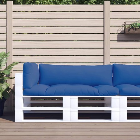 Cojines para sofá de palets 3 unidades tela azul by , Cushions for chairs and sofas - Ref: Foro24-360954, Price: 87,10 €, Dis...