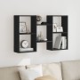 Estantería de pared madera de ingeniería negro 96x18x60 cm de , Estantes y estanterías - Ref: Foro24-853228, Precio: 40,29 €,...