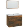 Set de muebles de baño madera contrachapada color roble ahumado von , Badezimmermöbel - Ref: Foro24-3152873, Preis: 191,70 €,...