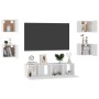 Set de muebles de salón TV 6 piezas madera de ingeniería blanco de , Muebles TV - Ref: Foro24-3078660, Precio: 158,92 €, Desc...