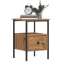 Mesita de noche madera de ingeniería roble artisan 34x36x50 cm by , Nightstands - Ref: Foro24-857264, Price: 46,92 €, Discoun...
