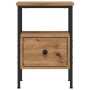 Mesita de noche madera de ingeniería roble artisan 34x36x50 cm by , Nightstands - Ref: Foro24-857264, Price: 46,92 €, Discoun...