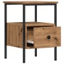 Mesita de noche madera de ingeniería roble artisan 34x36x50 cm by , Nightstands - Ref: Foro24-857264, Price: 46,92 €, Discoun...