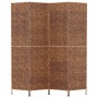 Biombo de 4 paneles jacinto de agua marrón 163x180 cm by , Room dividers - Ref: Foro24-355195, Price: 160,53 €, Discount: %