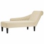 Tumbona con almohada y reposabrazo derecho tela crema by , Daybeds - Ref: Foro24-4009769, Price: 149,44 €, Discount: %