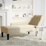 Tumbona con almohada y reposabrazo derecho tela crema by , Daybeds - Ref: Foro24-4009769, Price: 149,44 €, Discount: %