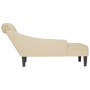 Tumbona con almohada y reposabrazo derecho tela crema by , Daybeds - Ref: Foro24-4009769, Price: 149,44 €, Discount: %