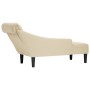 Tumbona con almohada y reposabrazo derecho tela crema by , Daybeds - Ref: Foro24-4009769, Price: 149,44 €, Discount: %