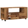 Mueble TV con ruedas madera ingeniería envejecida 102x34,5x43cm by , TV Furniture - Ref: Foro24-855990, Price: 94,85 €, Disco...