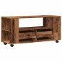 Mueble TV con ruedas madera ingeniería envejecida 102x34,5x43cm by , TV Furniture - Ref: Foro24-855990, Price: 94,85 €, Disco...
