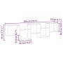Estante cubo de pared 5 compartimentos madera gris Sonoma by , Shelves and shelves - Ref: Foro24-860000, Price: 50,87 €, Disc...