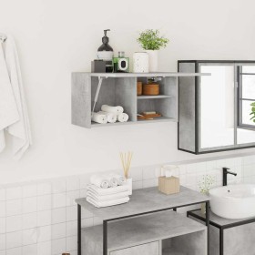 Mueble de pared baño madera ingeniería gris hormigón 60x25x30cm by , bathroom vanities - Ref: Foro24-860061, Price: 43,15 €, ...