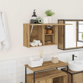 Mueble de pared baño madera ingeniería roble artisan 60x25x40cm by , bathroom vanities - Ref: Foro24-860075, Price: 55,32 €, ...