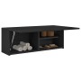 Mueble de pared de baño madera ingeniería negro 80x25x30 cm von , Badezimmerwaschtische - Ref: Foro24-860077, Preis: 53,71 €,...