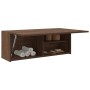 Mueble de pared baño madera ingeniería roble marrón 80x25x30cm by , bathroom vanities - Ref: Foro24-860082, Price: 51,64 €, D...