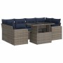 Set sofás jardín y cojines 7 pzas ratán sintético acacia gris von , Gartensets - Ref: Foro24-3326272, Preis: 581,96 €, Rabatt: %
