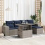 Set sofás jardín y cojines 6 pzas ratán sintético acacia gris by , Garden sets - Ref: Foro24-3326782, Price: 485,65 €, Discou...