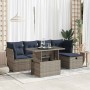 Set sofás jardín y cojines 6 pzas ratán sintético acacia gris by , Garden sets - Ref: Foro24-3327771, Price: 464,33 €, Discou...