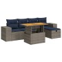 Set sofás jardín y cojines 6 pzas ratán sintético acacia negro | Foro24.es | Tu tienda online para hogar, jardín y más Foro24.es
