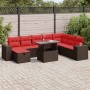 Set sofás jardín y cojines 9 pzas ratán sintético acacia negro | Foro24.es | Tu tienda online para hogar, jardín y más Foro24.es