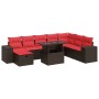 Set sofás jardín y cojines 9 pzas ratán sintético acacia negro | Foro24.es | Tu tienda online para hogar, jardín y más Foro24.es