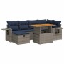 Set sofás jardín y cojines 7 pzas ratán sintético acacia negro von , Gartensets - Ref: Foro24-3328034, Preis: 545,61 €, Rabat...