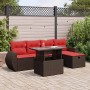 Set sofás jardín y cojines 6 pzas ratán sintético acacia negro de , Conjuntos de jardín - Ref: Foro24-3327894, Precio: 525,33 €