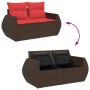 Set sofás jardín y cojines 9 pzas ratán sintético acacia negro | Foro24.es | Tu tienda online para hogar, jardín y más Foro24.es