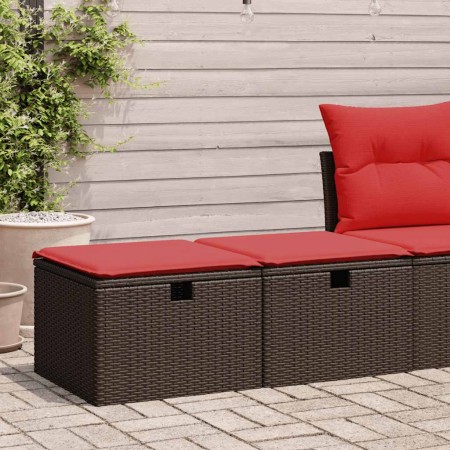 Set sofás jardín y cojines 2 pzas ratán sintético acacia marrón by , Garden sets - Ref: Foro24-3328677, Price: 114,32 €, Disc...