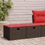 Set sofás jardín y cojines 2 pzas ratán sintético acacia marrón by , Garden sets - Ref: Foro24-3328677, Price: 114,32 €, Disc...