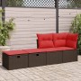 Set sofás jardín y cojines 2 pzas ratán sintético acacia marrón by , Garden sets - Ref: Foro24-3328677, Price: 114,32 €, Disc...