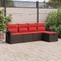 Set comedor de jardín 5 piezas y cojines ratán sintético marrón by , Garden sets - Ref: Foro24-3325470, Price: 346,48 €, Disc...