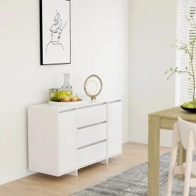 Sideboard mit 3 Schubladen aus weißem Sperrholz 120x41x75 cm von vidaXL, Sideboards - Ref: Foro24-809611, Preis: 142,18 €, Ra...