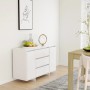 Sideboard mit 3 Schubladen aus weißem Sperrholz 120x41x75 cm von vidaXL, Sideboards - Ref: Foro24-809611, Preis: 144,32 €, Ra...