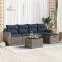 Set de muebles de jardín 6 pzas y cojines ratán sintético gris | Foro24.es | Tu tienda online para hogar, jardín y más Foro24.es