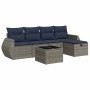 Set de muebles de jardín 6 pzas y cojines ratán sintético gris | Foro24.es | Tu tienda online para hogar, jardín y más Foro24.es