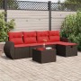 Set sofás de jardín 6 piezas y cojines ratán sintético marrón by , Garden sets - Ref: Foro24-3325580, Price: 429,73 €, Discou...