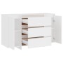 Sideboard with 3 drawers white plywood 120x41x75 cm by vidaXL, Sideboards - Ref: Foro24-809611, Price: 144,16 €, Discount: %