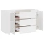 Sideboard with 3 drawers white plywood 120x41x75 cm by vidaXL, Sideboards - Ref: Foro24-809611, Price: 142,18 €, Discount: %