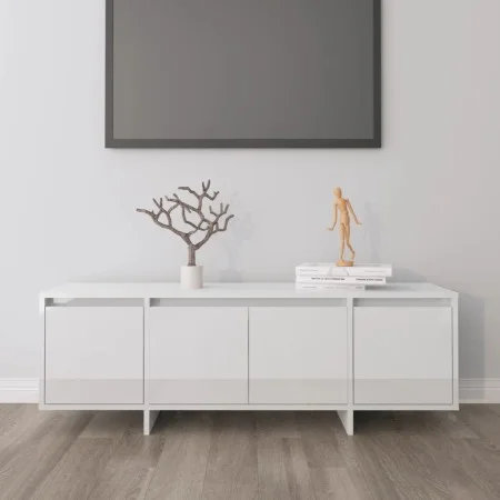 Hochglanzweißer TV-Schrank aus Sperrholz, 120 x 30 x 40,5 cm von vidaXL, TV-Möbel - Ref: Foro24-809581, Preis: 79,09 €, Rabat...