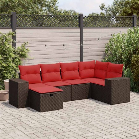 Set sofás de jardín 6 piezas y cojines ratán sintético marrón | Foro24.es | Tu tienda online para hogar, jardín y más Foro24.es