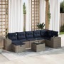 Set de sofás de jardín y cojines 8 piezas ratán sintético gris | Foro24.es | Tu tienda online para hogar, jardín y más Foro24.es